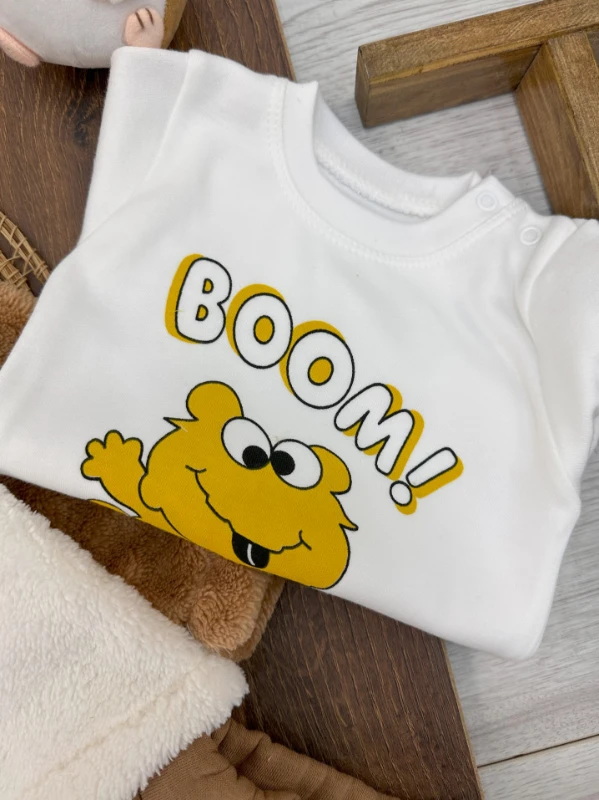 Wellsoft Ceket Badili 3 İplik İçi Şardonlu Alt  3lü Kışlık Erkek Bebek Takım
