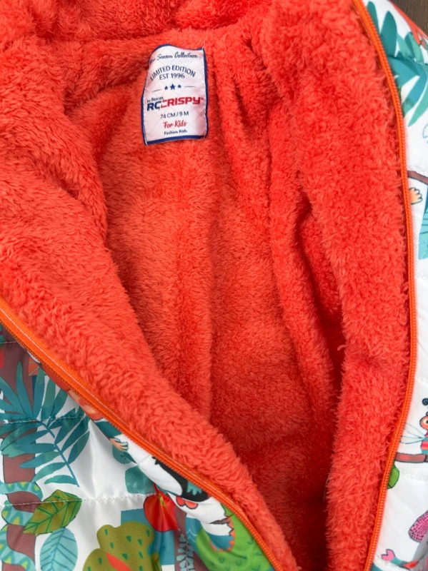 Su Geçirmez İçi Wellsoft Kürklü Fermuarlı Kapüşonlu Kışlık  Unisex Bebek Kozmonot Tulum