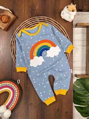 Yıldızlı Gökkuşağı Bulut işlemeli Unisex Tulum
