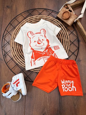 Winnie The Pooh Baskılı Yazlık Erkek Bebek Takımı