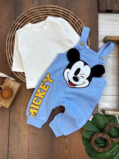 Mickey Mouse Figürlü Badili Salopet Takım