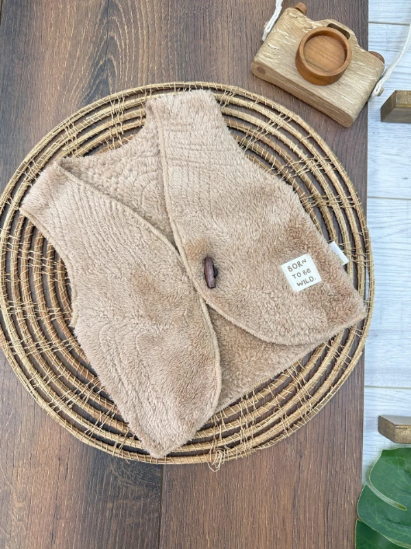 Bebek Yelek Wellsoft Peluş Düğmeli Kışlık 2li Set