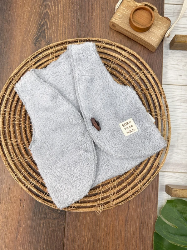Bebek Yelek Wellsoft Peluş Düğmeli Kışlık 2li Set