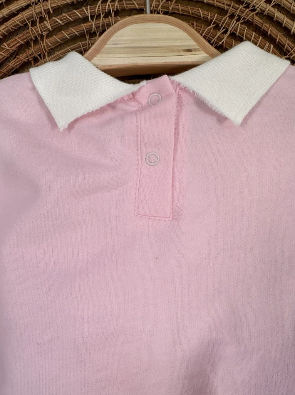New York Polo Yaka Sweatshirt Likralı Kot Pantolon Kız Bebek Alt-Üst Takım