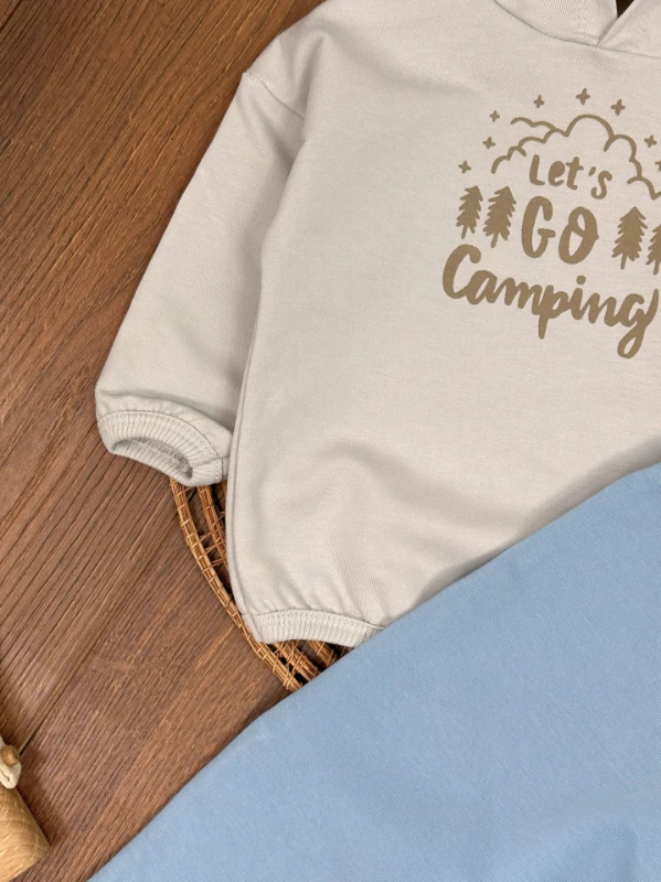 Camping Kapüşonlu Salopet Erkek Bebek Takım