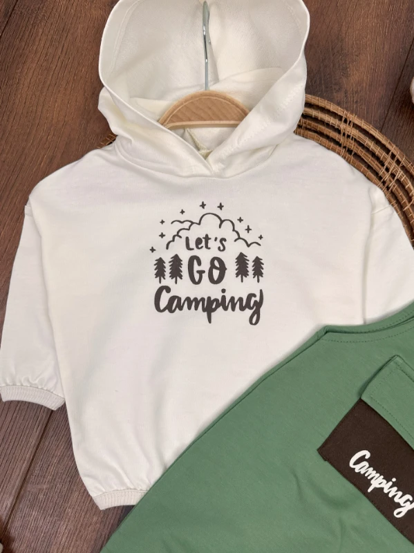 Camping Kapüşonlu Salopet Erkek Bebek Takım