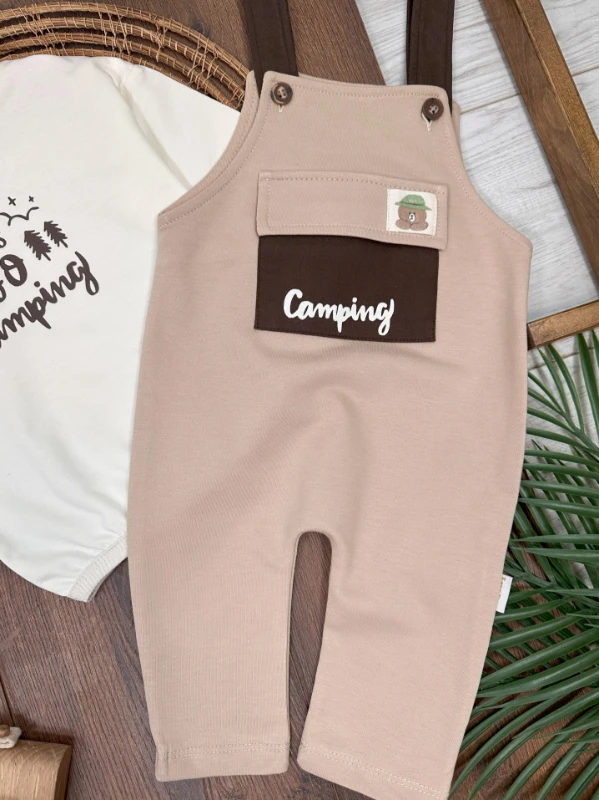 Camping Kapüşonlu Salopet Erkek Bebek Takım