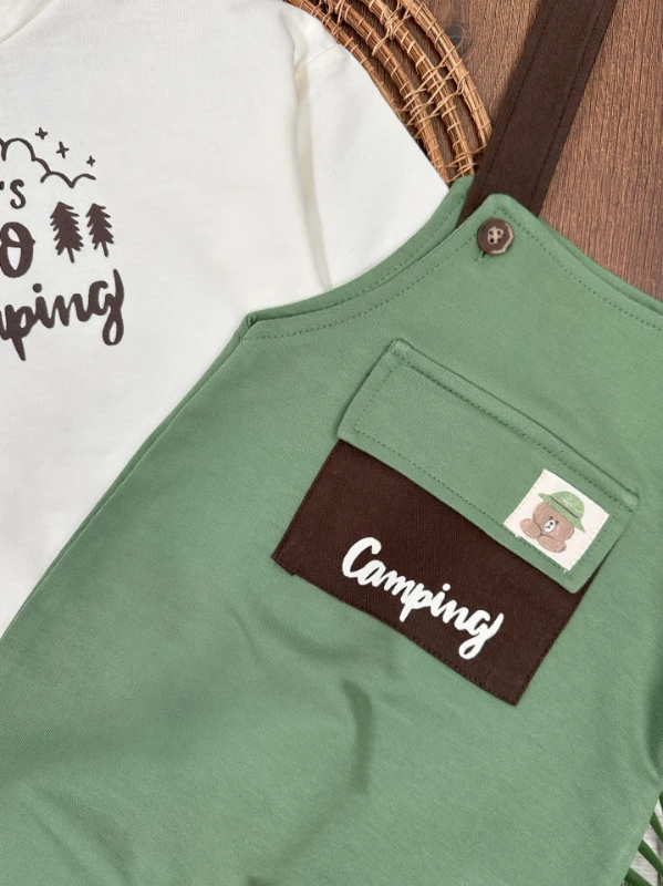 Camping Kapüşonlu Salopet Erkek Bebek Takım