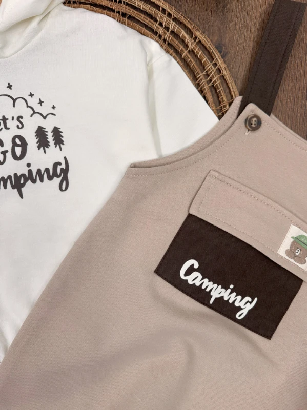 Camping Kapüşonlu Salopet Erkek Bebek Takım