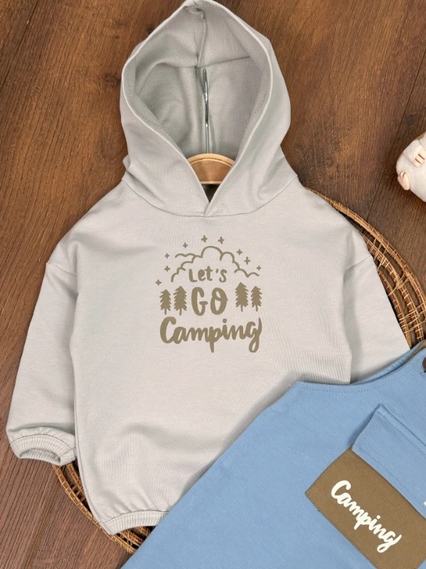 Camping Kapüşonlu Salopet Erkek Bebek Takım