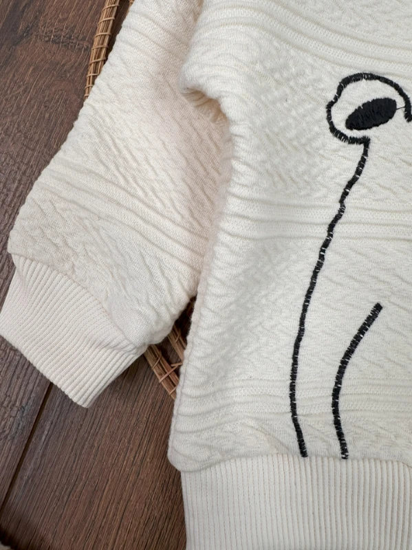 Ayıcık Nakışlı Etnik Desen Erkek Bebek Takım