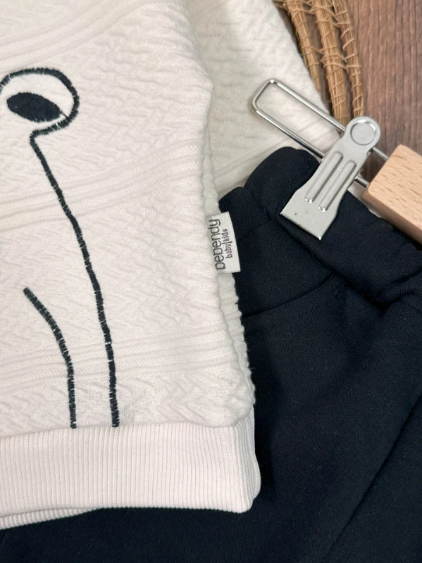 Ayıcık Nakışlı Etnik Desen Erkek Bebek Takım