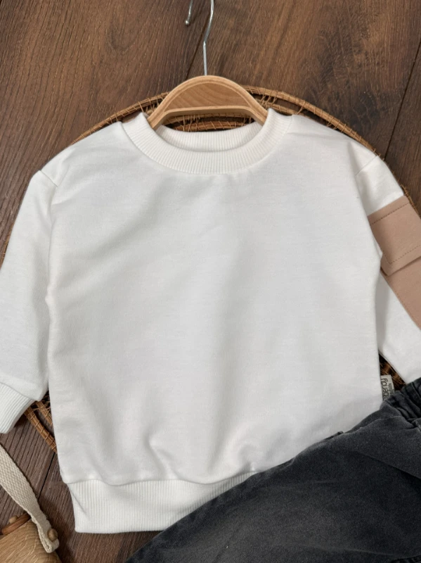 Salopet Şapkalı Cep Detaylı Likralı Kot Salopet Erkek Bebek Takım