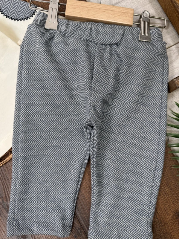 Polo Yaka Yama Detaylı 2li Erkek Bebek Takım