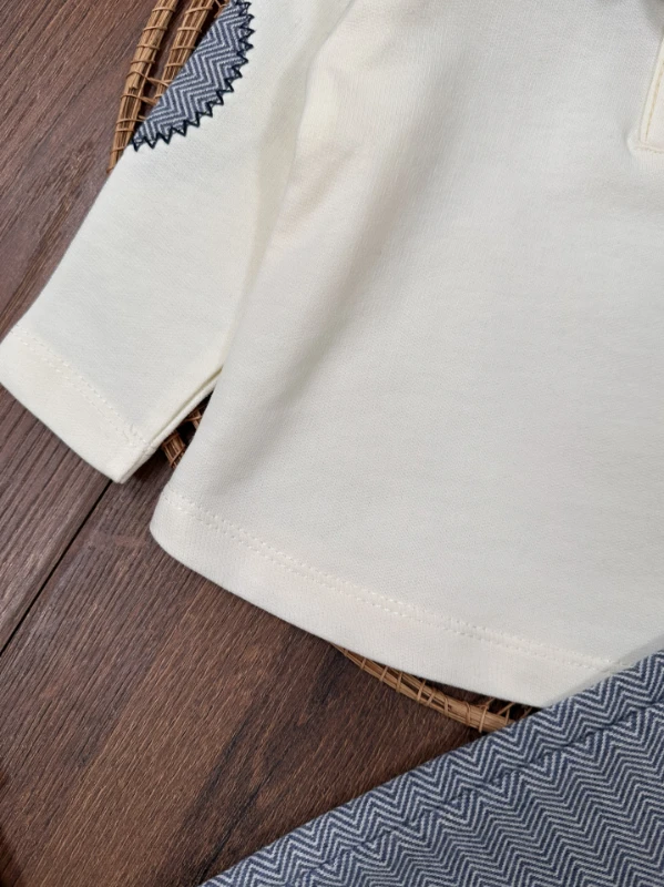 Polo Yaka Yama Detaylı 2li Erkek Bebek Takım