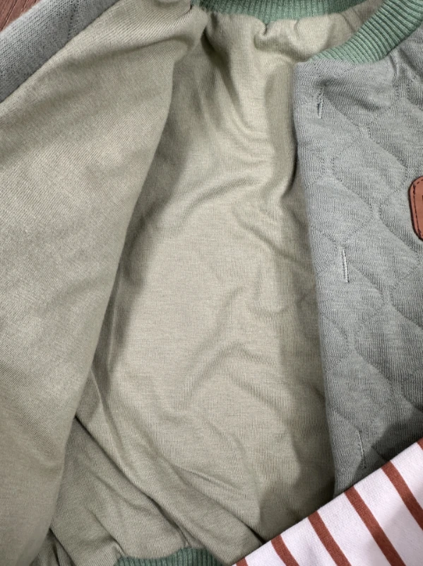 Kapitone Mont Şeritli Badi Likralı Kot Pantolon 3lü Erkek Bebek/Çocuk Takım