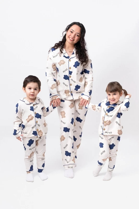 Bebek Boy Ayıcık Desen %100 Pamuk Mevsimlik Kız Bebek Pijama Takımı (AYRI AYRI SATIN ALINIR)