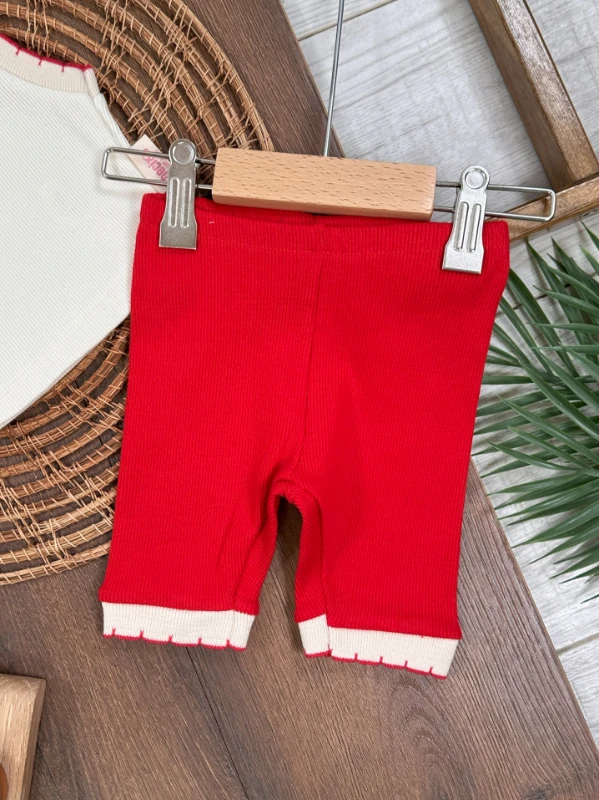 Meyveler Nakışlı Esnek Kaşkorse Yazlık Kız Bebek Takım