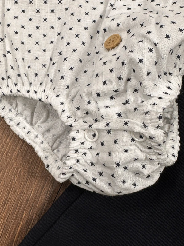 Askı Kemerli Papyonlu Alttan Çıtçıtlı Erkek Bebek Takım