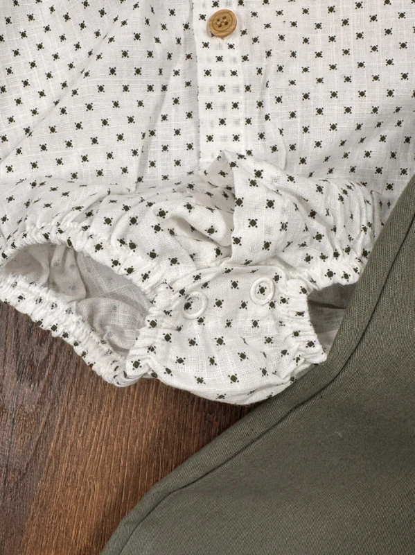 Askı Kemerli Papyonlu Alttan Çıtçıtlı Erkek Bebek Takım