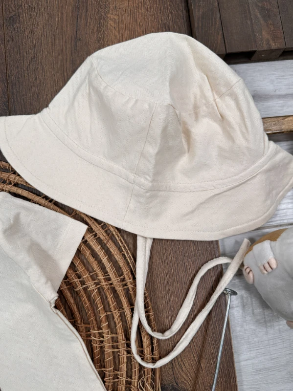 SafariBaskılı Şapkalı Omuzdan Çıtçıtlı Yazlık Erkek Bebek Takım - MAVİ