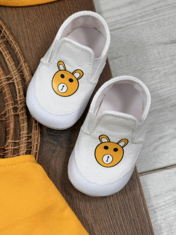 Patikli Safari Şapkalı Kulaklı Ayıcık Baskılı Badili Yazlık 4lü Salopet Erkek Bebek Takım - YEŞİL