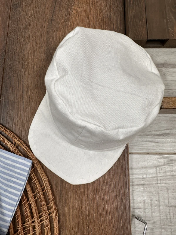 Çizgili Gömlek Askı Kemerli Şapkalı Keten Şortlu Yazlık Erkek Bebek Takım - LACİVERT