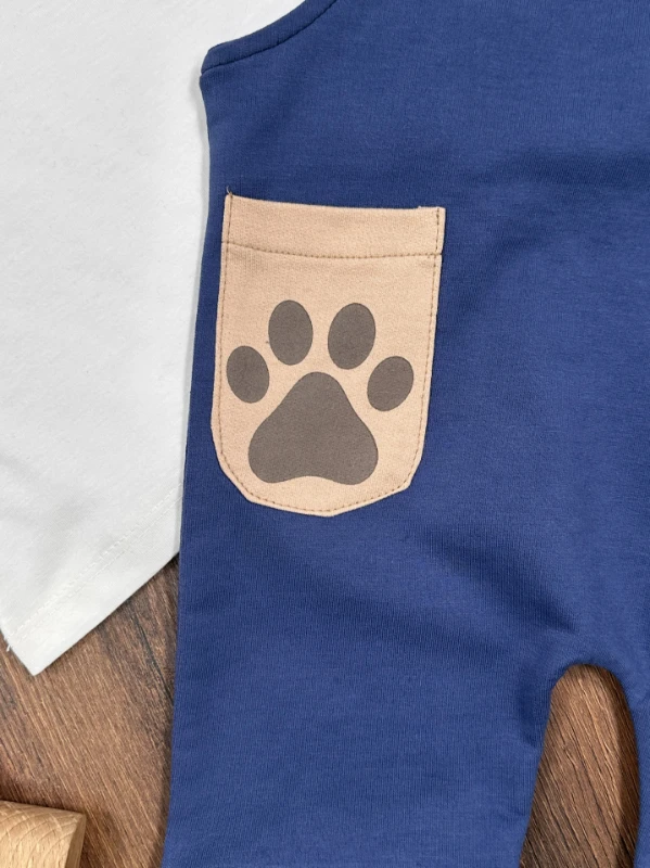 Salopet Aycık Pati Baskılı Safari Şapkalı Omuzdan Çıtçıtlı Badi Yazlık Erkek Bebek Takım - YEŞİL