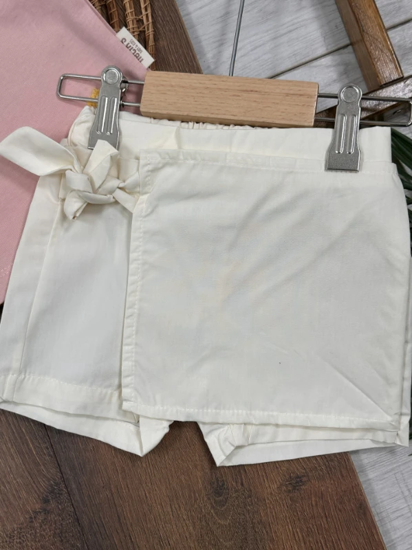 Limon Nakışlı Şort Etekli Yazlık Kız Bebek Takım - PEMBE