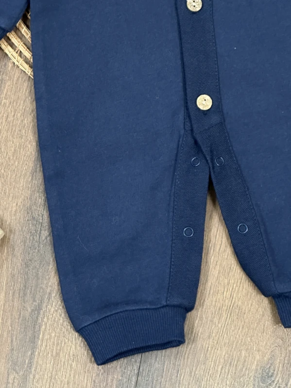 Cool Baby Polo Yaka Düğmeli Alttan Çıtçıtlı Mevsimlik Erkek Bebek Tulum - YEŞİL