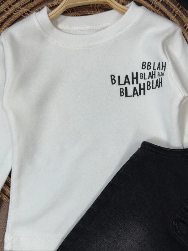 Salopet Likralı Şapkalı Badili Kot Slopet 3lü Erkek Bebek/Çocuk  Takım - FÜME