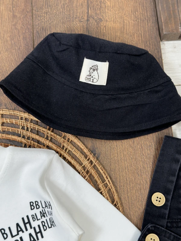 Salopet Likralı Şapkalı Badili Kot Slopet 3lü Erkek Bebek/Çocuk  Takım - FÜME